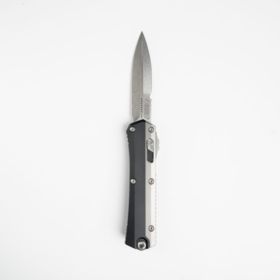 Microtech Glykon Bayonet – პრემიუმ ხარისხის ტაქტიკური დანა Bead Blast Overlay დიზაინით